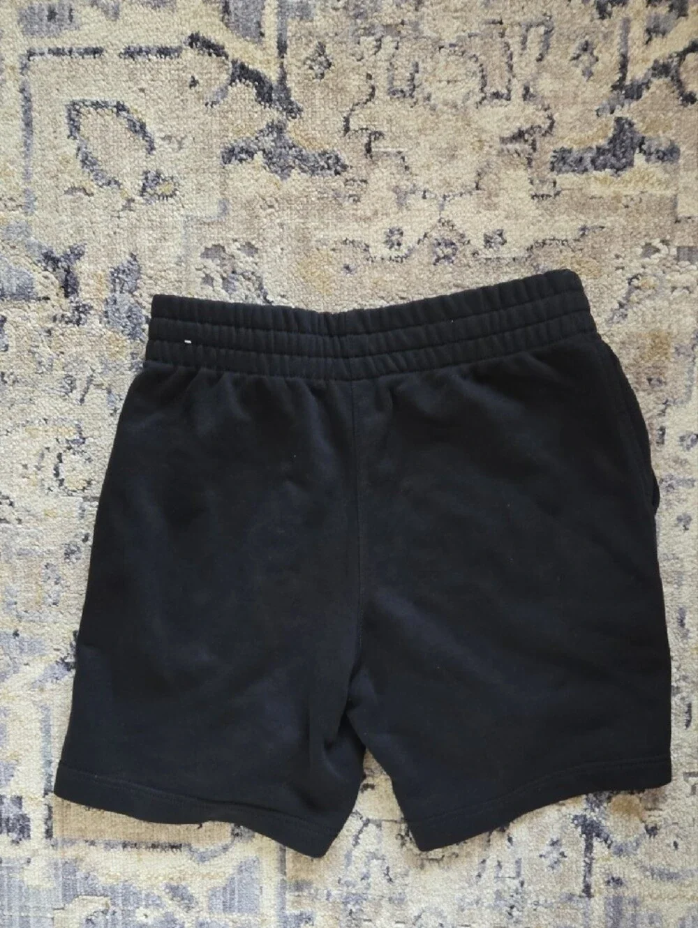 Nike Black Kids Fleece Shorts with White Swoosh